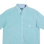 CHAPS Mens Shirt Blue Check M