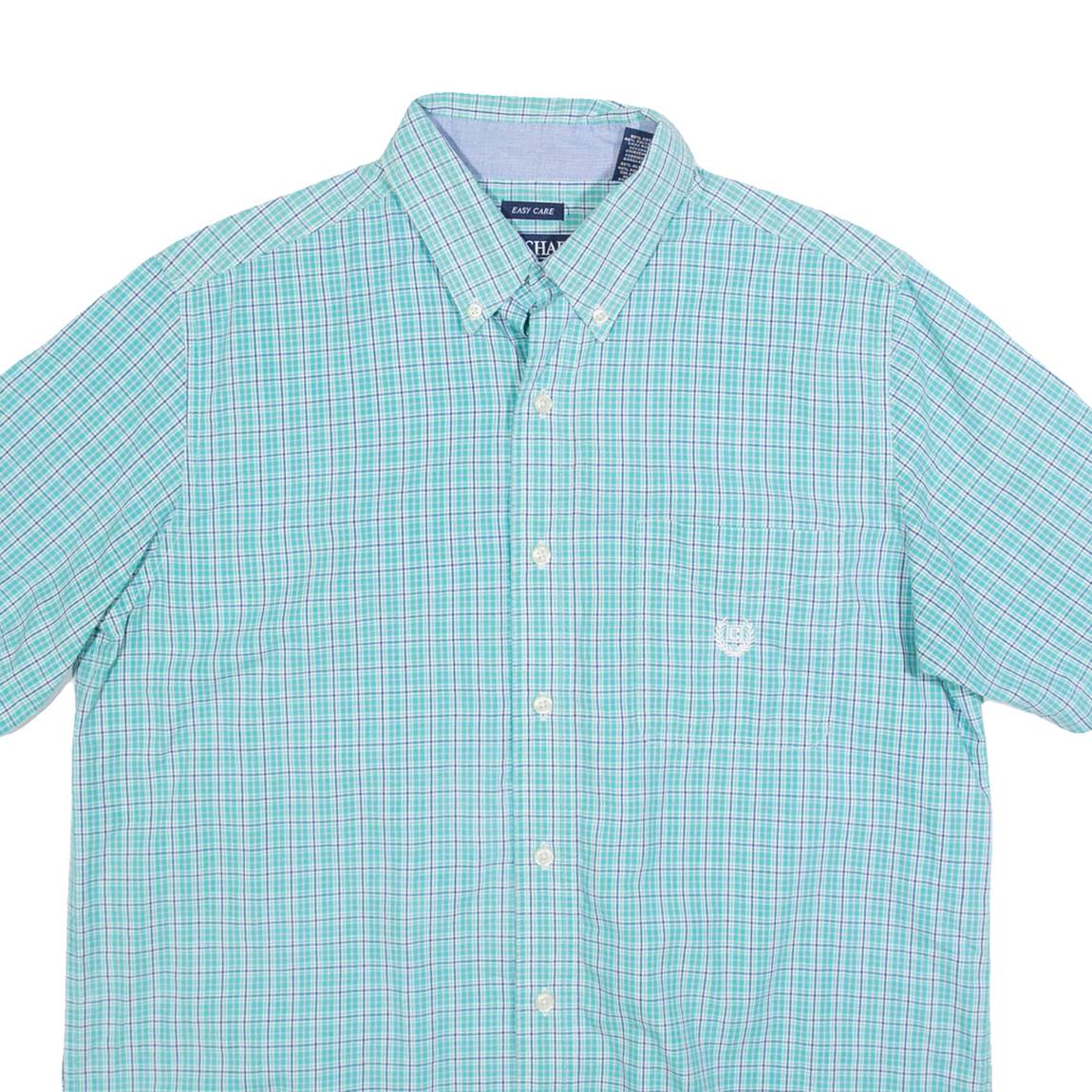 CHAPS Mens Shirt Blue Check M