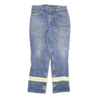 CARHARTT Mens Regular Blue Denim Light Jeans W34 L32 Reflective Tape Workwear