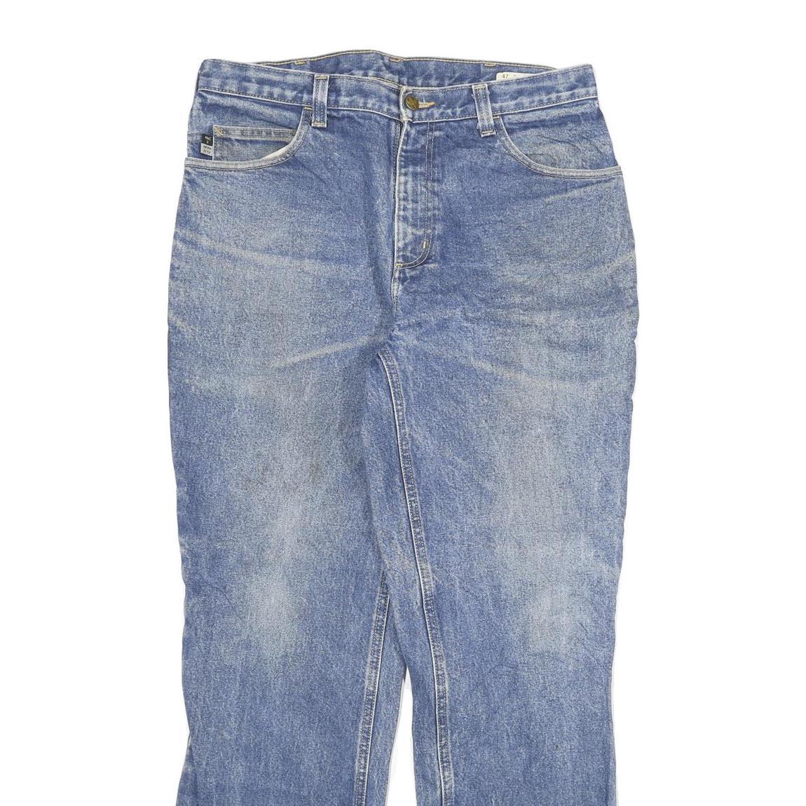 CARHARTT Mens Regular Blue Denim Light Jeans W34 L32 Reflective Tape Workwear