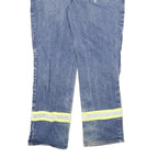 CARHARTT Mens Regular Blue Denim Light Jeans W34 L32 Reflective Tape Workwear