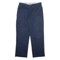DICKIES Mens Trousers Blue Regular Straight W34 L30