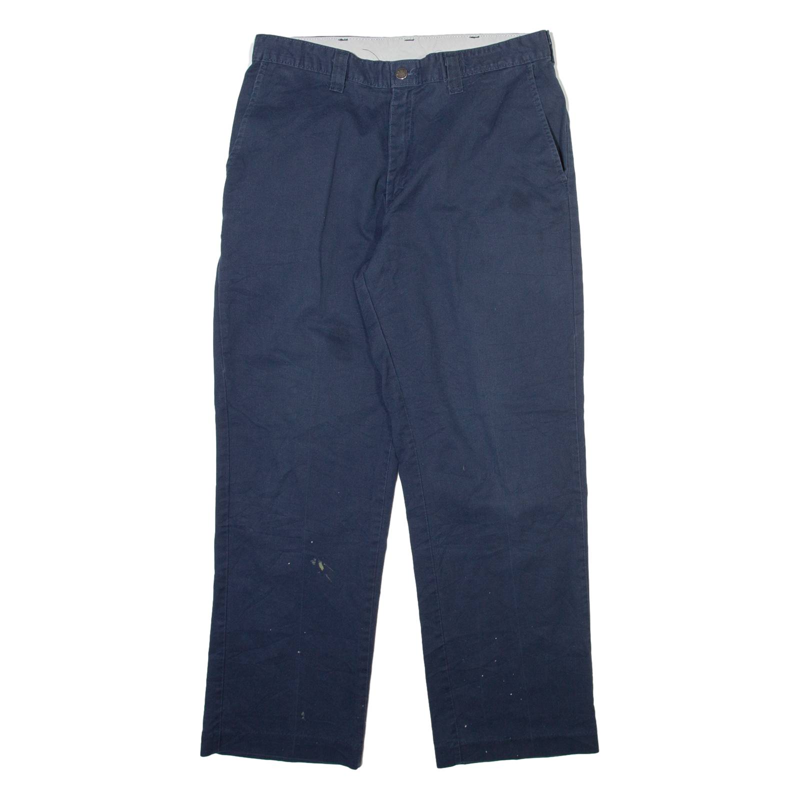 DICKIES Mens Trousers Blue Regular Straight W34 L30