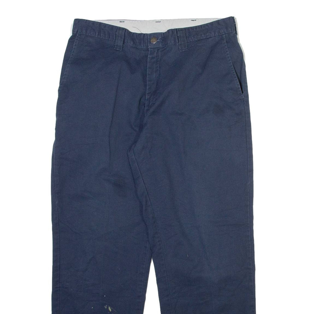 DICKIES Mens Trousers Blue Regular Straight W34 L30