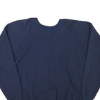 J E MORGAN Mens Navy Blue Sweatshirt Crew Neck L Casual Cotton Blend Pullover