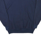 J E MORGAN Mens Navy Blue Sweatshirt Crew Neck L Casual Cotton Blend Pullover