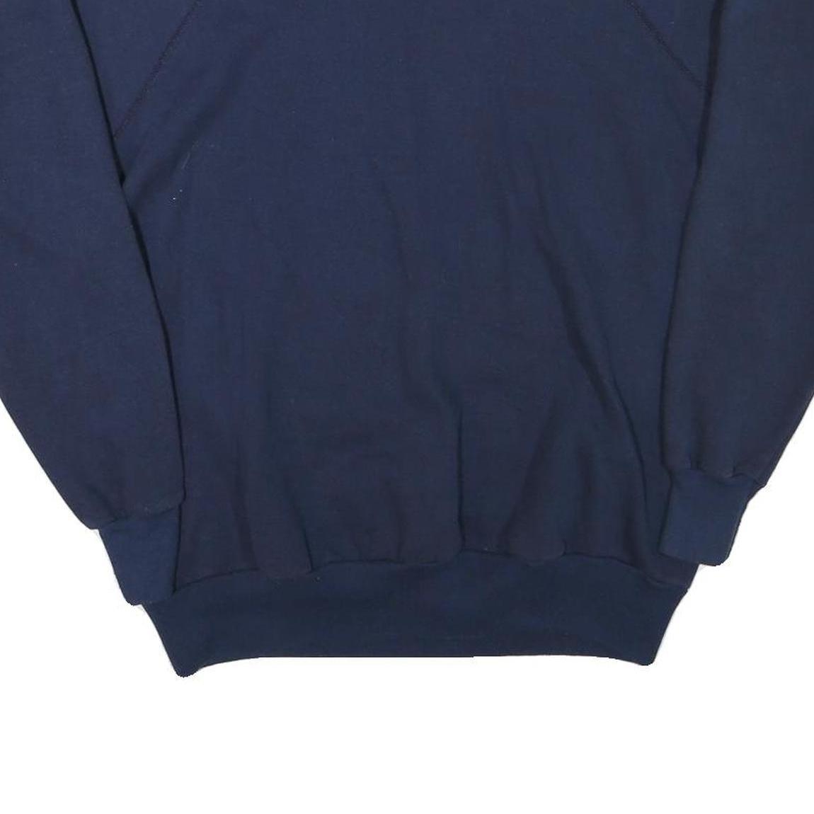 J E MORGAN Mens Navy Blue Sweatshirt Crew Neck L Casual Cotton Blend Pullover