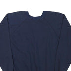 J E MORGAN Mens Navy Blue Sweatshirt Crew Neck L Casual Cotton Blend Pullover