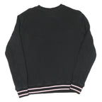 FILA Womens Black Cotton Crew Neck S Sweatshirt Colour Block Logo