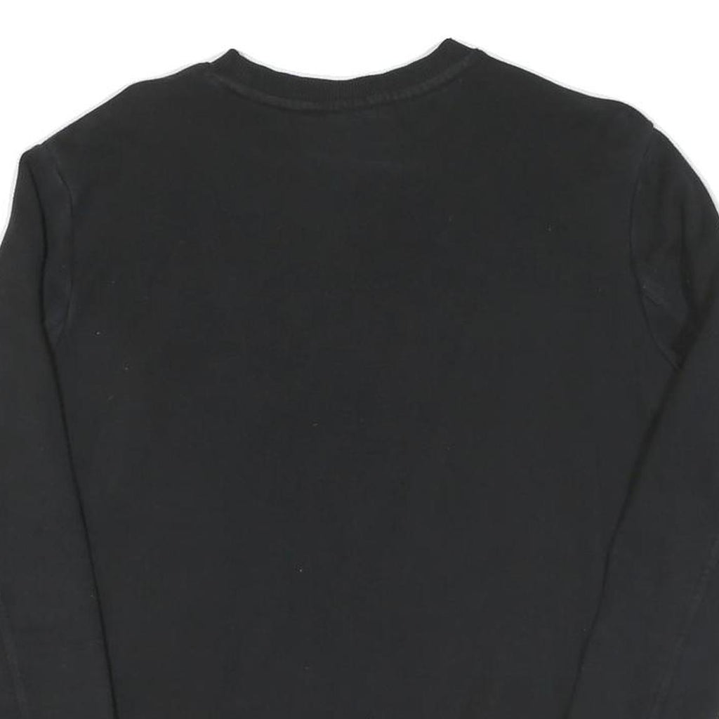 FILA Womens Black Cotton Crew Neck S Sweatshirt Colour Block Logo