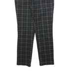 CARNABY Womens Cotton Blend Slim Black Grey Check Trousers W26 L26 Stylish