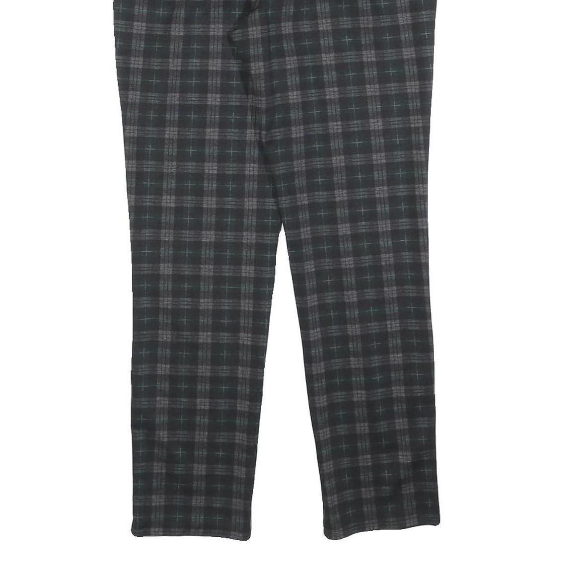 CARNABY Womens Cotton Blend Slim Black Grey Check Trousers W26 L26 Stylish