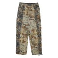 LIBERTY Mens Cotton Blend Beige Brown Camouflage Regular Fit Cargo Trousers W32