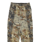 LIBERTY Mens Cotton Blend Beige Brown Camouflage Regular Fit Cargo Trousers W32