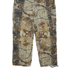 LIBERTY Mens Cotton Blend Beige Brown Camouflage Regular Fit Cargo Trousers W32