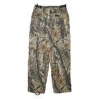 LIBERTY Mens Cotton Blend Beige Brown Camouflage Regular Fit Cargo Trousers W32