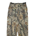 LIBERTY Mens Cotton Blend Beige Brown Camouflage Regular Fit Cargo Trousers W32