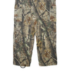 LIBERTY Mens Cotton Blend Beige Brown Camouflage Regular Fit Cargo Trousers W32