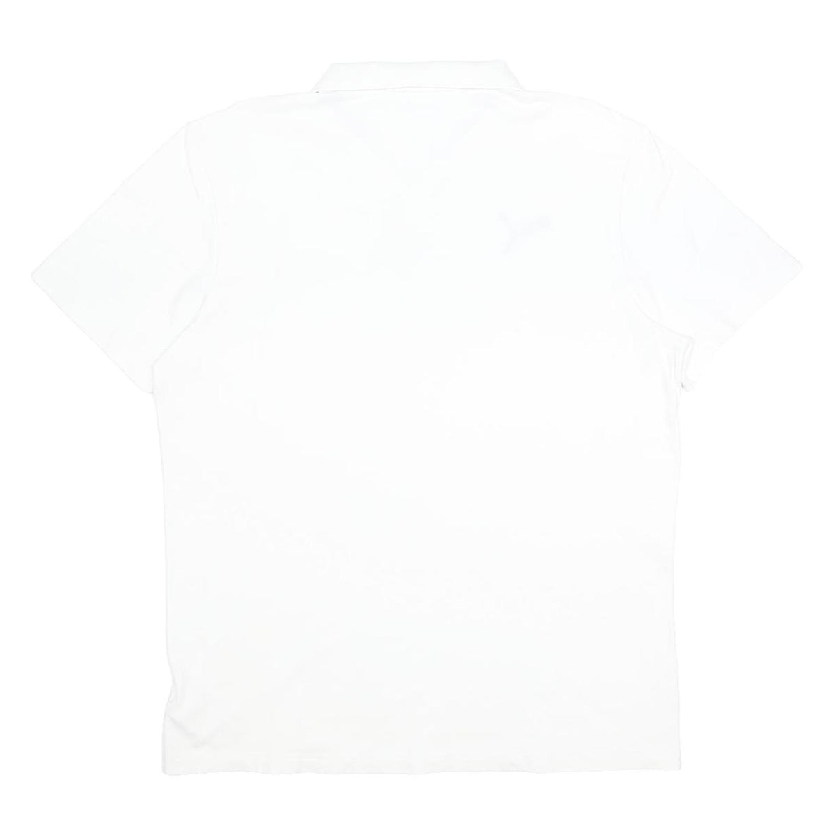 PUMA Mens White Cotton Blend Basic Polo Shirt XL Sports Casual