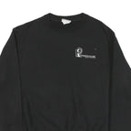 CHAMPION Mens Black Powerhouse Visual Effects Logo Crew Neck M Cotton Sweatshirt