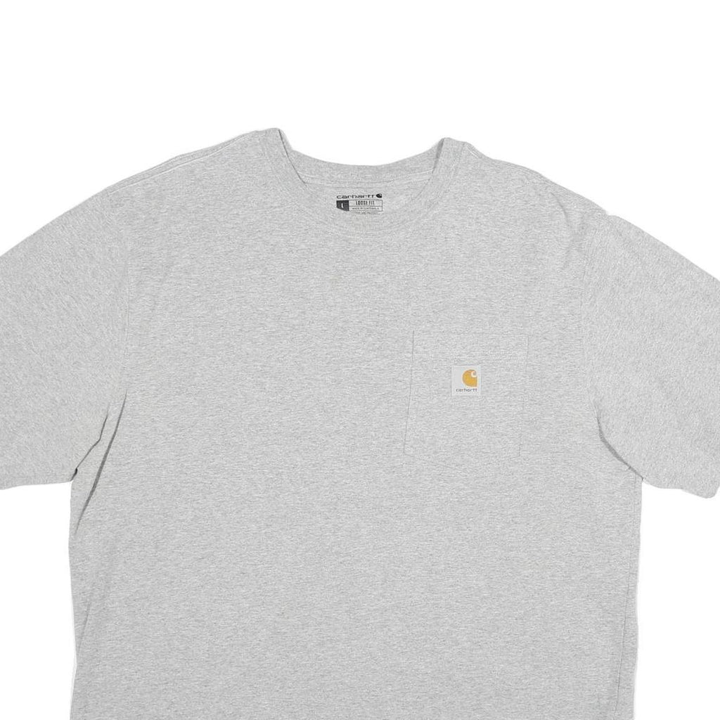 CARHARTT Mens Grey Gun Control Debate Graphic T-Shirt L Short Sleeve Crew Neck