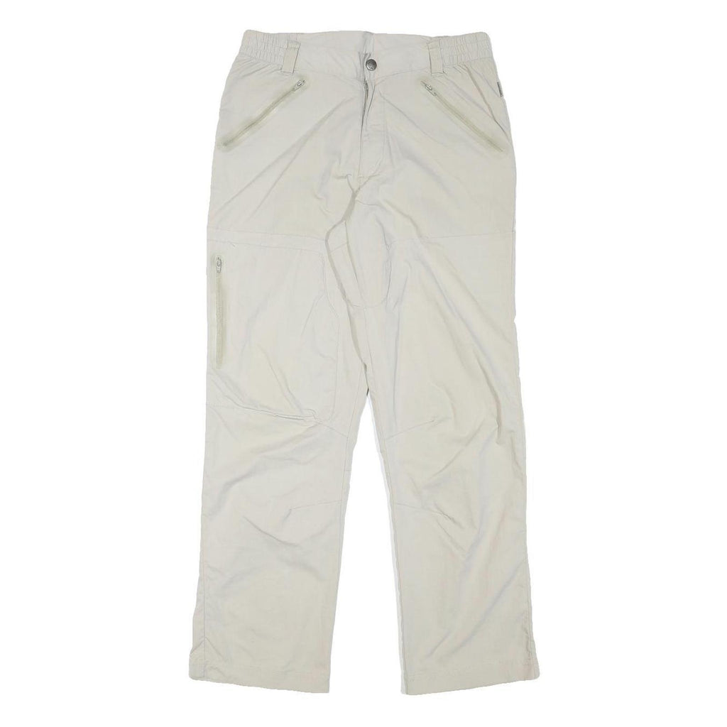SWITCHER Mens Regular Beige Polyester Blend Zip Trousers W28 L29 Outdoor Casual