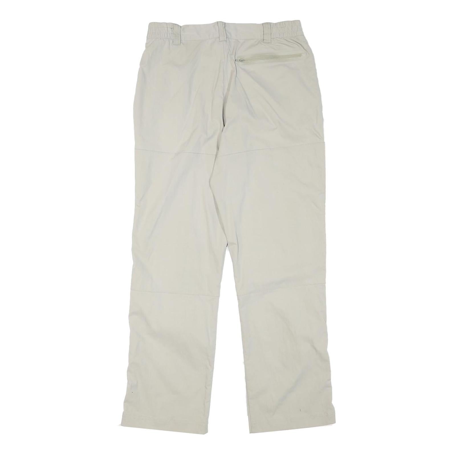 SWITCHER Mens Regular Beige Polyester Blend Zip Trousers W28 L29 Outdoor Casual