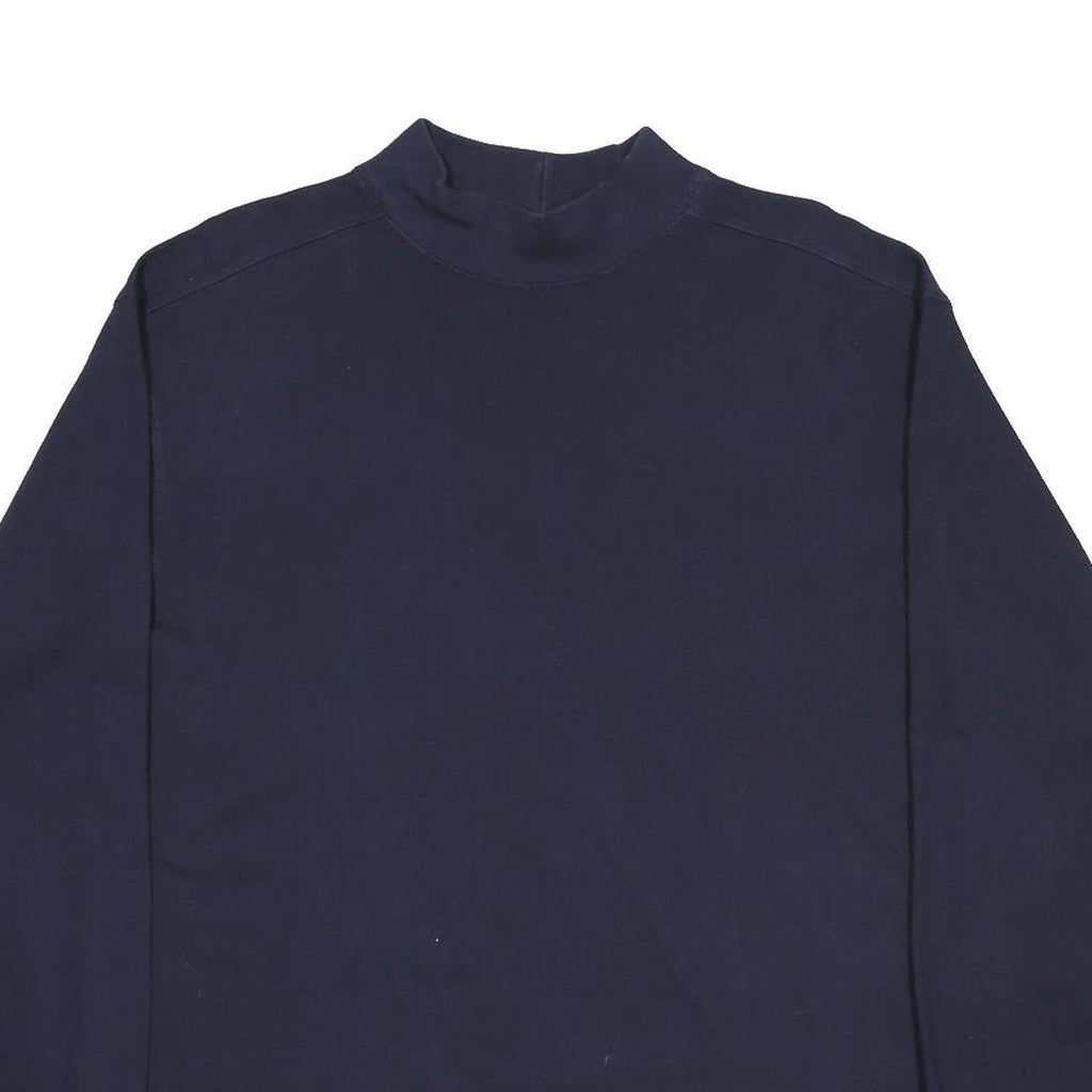 CARHARTT Mens Navy Blue Classic Long Sleeve Crew Neck T-Shirt L Cotton Workwear