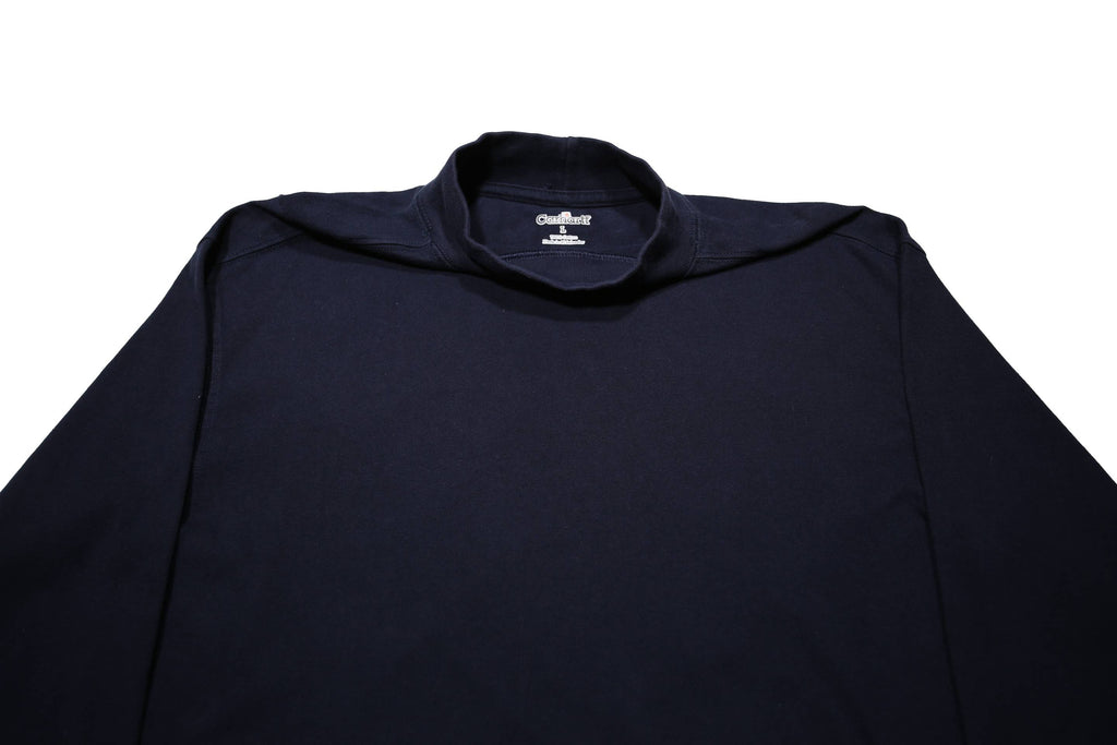 CARHARTT Mens Navy Blue Classic Long Sleeve Crew Neck T-Shirt L Cotton Workwear