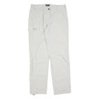 SCHOFFEL Womens White Regular Straight Trousers W32 L32 Outdoor Zip Pocket
