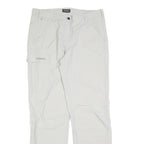 SCHOFFEL Womens White Regular Straight Trousers W32 L32 Outdoor Zip Pocket