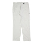 SCHOFFEL Womens White Regular Straight Trousers W32 L32 Outdoor Zip Pocket