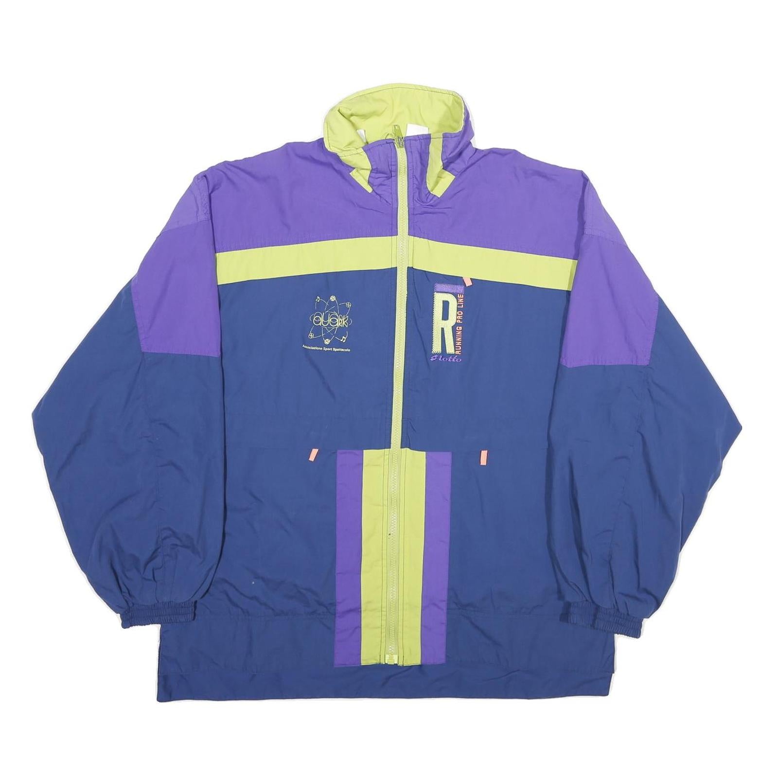 LOTTO Mens Blue & Purple Adriatic Tennis Academy Running Pro Line Jacket M
