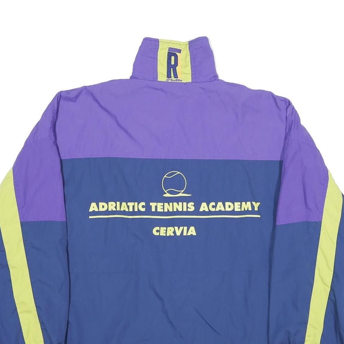 LOTTO Mens Blue & Purple Adriatic Tennis Academy Running Pro Line Jacket M