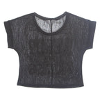 VERT DE RAGE Sheer Netted Cropped Womens T-Shirt Black M