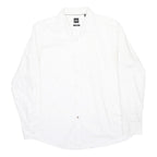 HUGO BOSS Mens White Formal Shirt 2XL Classic Cotton Button Long Sleeve