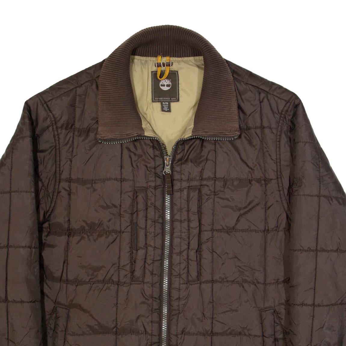 TIMBERLAND Slim Fit Womens Quilted Jacket Brown XL