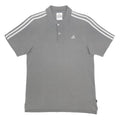 ADIDAS Mens Grey & White Cotton Short Sleeve Polo Shirt S Sports Casual