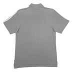 ADIDAS Mens Grey & White Cotton Short Sleeve Polo Shirt S Sports Casual