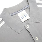 ADIDAS Mens Grey & White Cotton Short Sleeve Polo Shirt S Sports Casual