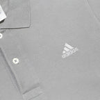 ADIDAS Mens Grey & White Cotton Short Sleeve Polo Shirt S Sports Casual