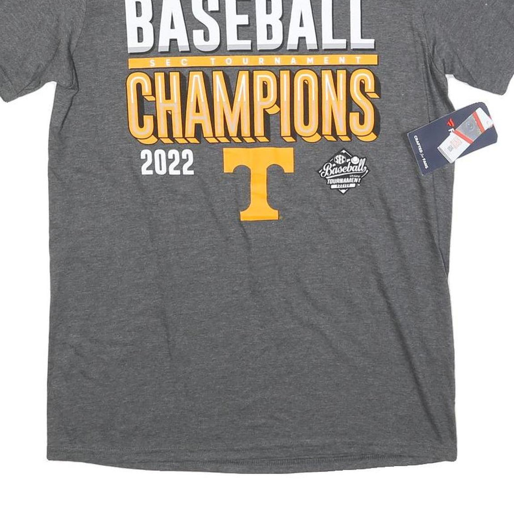 FANATICS Mens Grey Baseball Champions T-Shirt M Short Sleeve Crew Neck Cotton