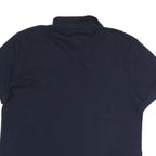 TOMMY HILFIGER Mens Blue Polo Shirt L Classic Cotton Blend Short Sleeve Casual