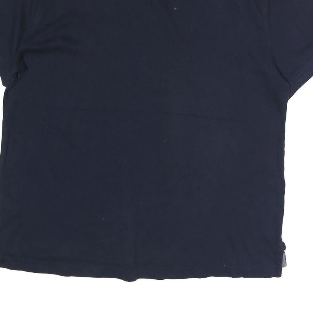 TOMMY HILFIGER Mens Blue Polo Shirt L Classic Cotton Blend Short Sleeve Casual