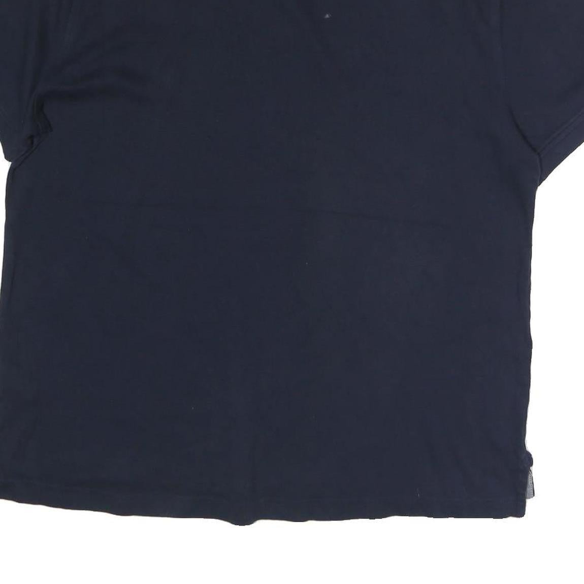 TOMMY HILFIGER Mens Blue Polo Shirt L Classic Cotton Blend Short Sleeve Casual