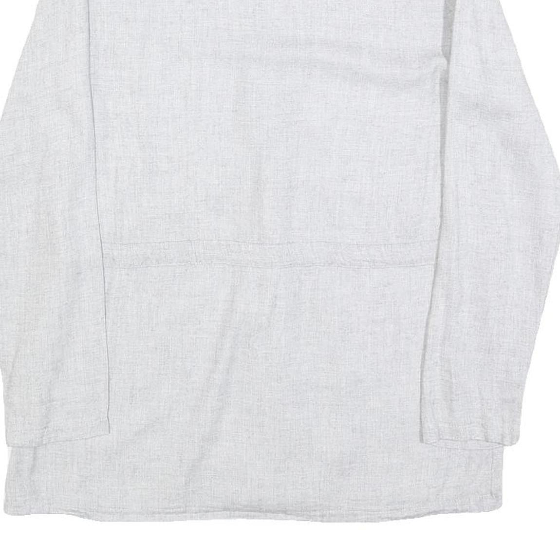 PAULA JANZ Womens Grey Wool Blend Button Top Long Sleeve V-Neck XS Stylish