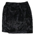 VERSACE Womens Black Mini Skirt Viscose Blend Soft Plush Fabric S