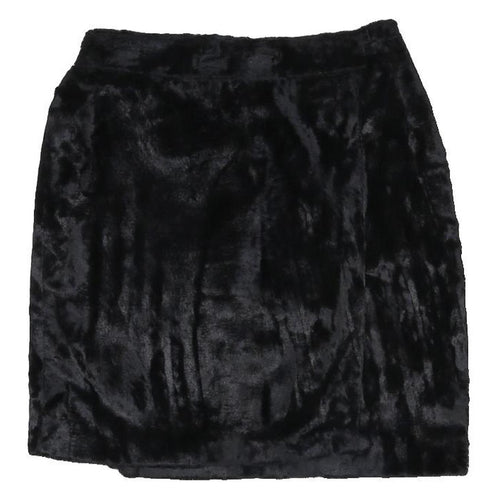VERSACE Womens Black Mini Skirt Viscose Blend Soft Plush Fabric S