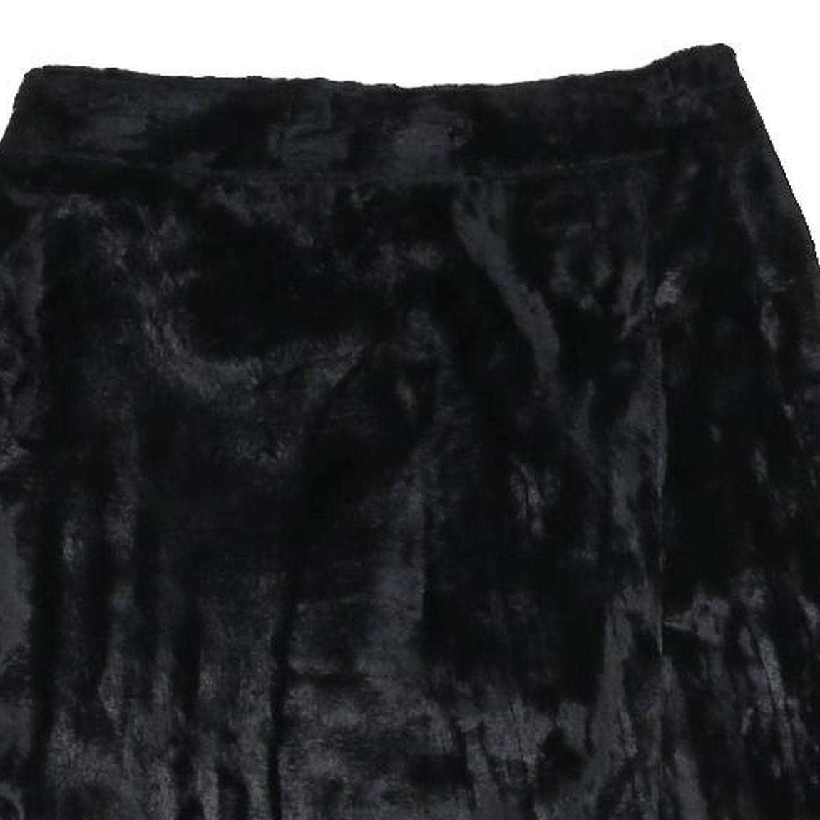 VERSACE Womens Black Mini Skirt Viscose Blend Soft Plush Fabric S