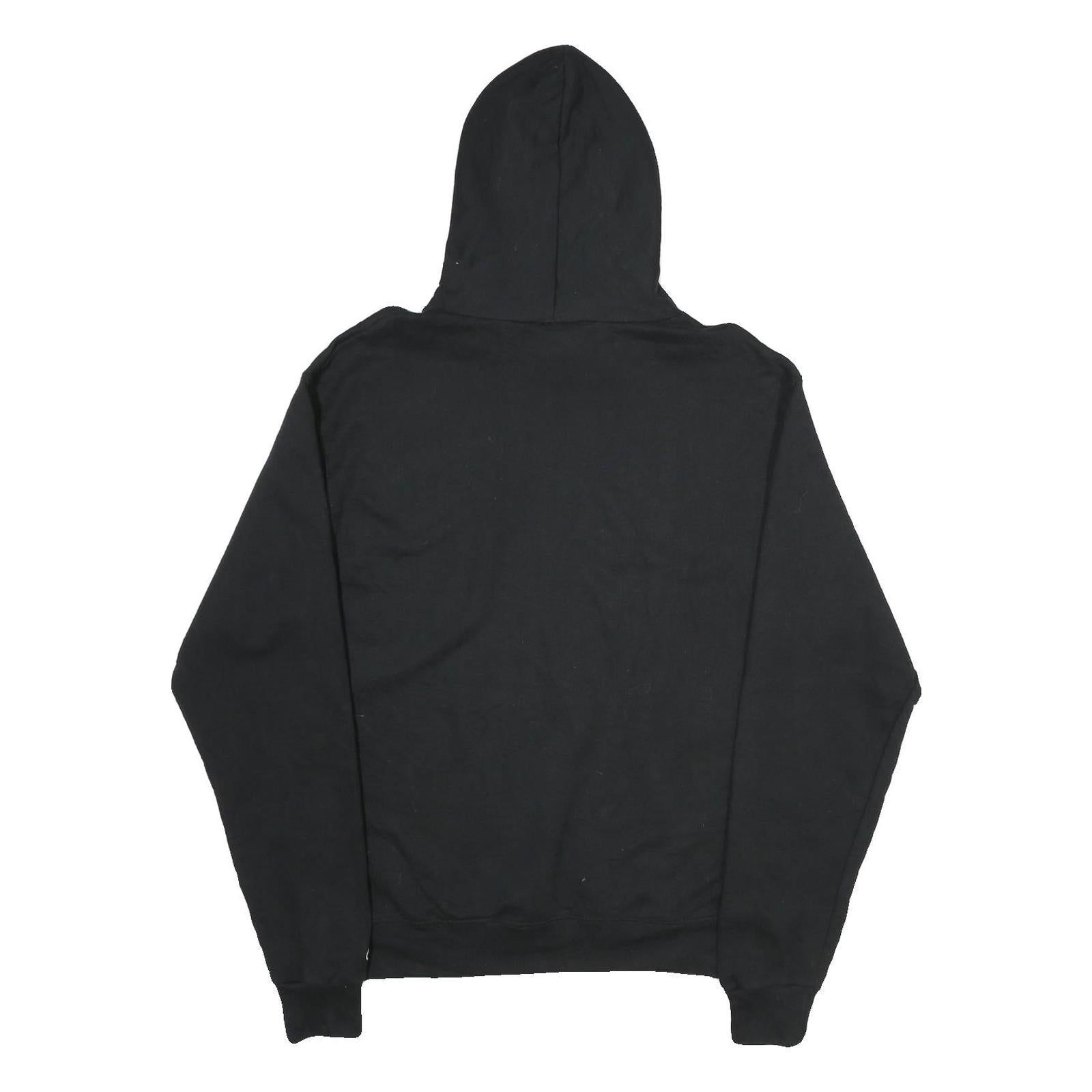 CHAMPION Mens Black Hoodie M Cotton Pullover Hooded Sweatshirt Pocket